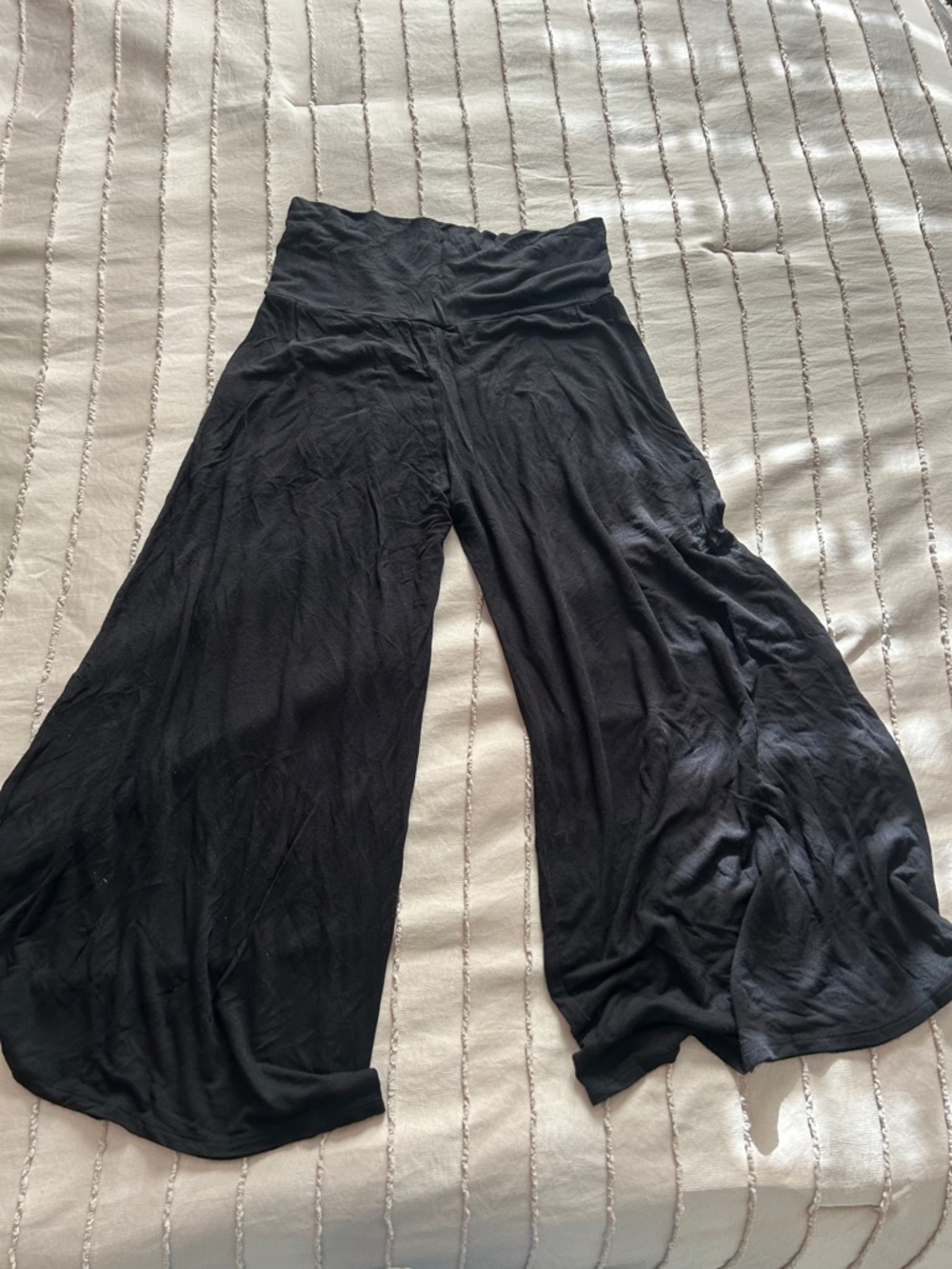 By Johnny Black Wide-Leg Fold-Over Waist Palazzo Pants